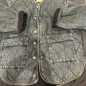 Mango Quilted Denim Jacket